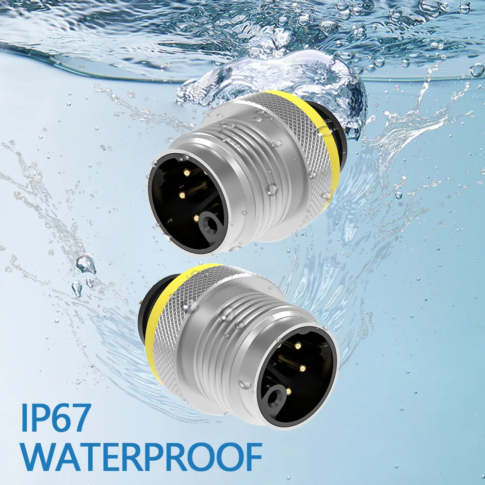 M12 5 Pin M Code Injection Molding Cable Connector Electrical Industrial Solder Moldable Male Plug IP67 Power Circular Connector