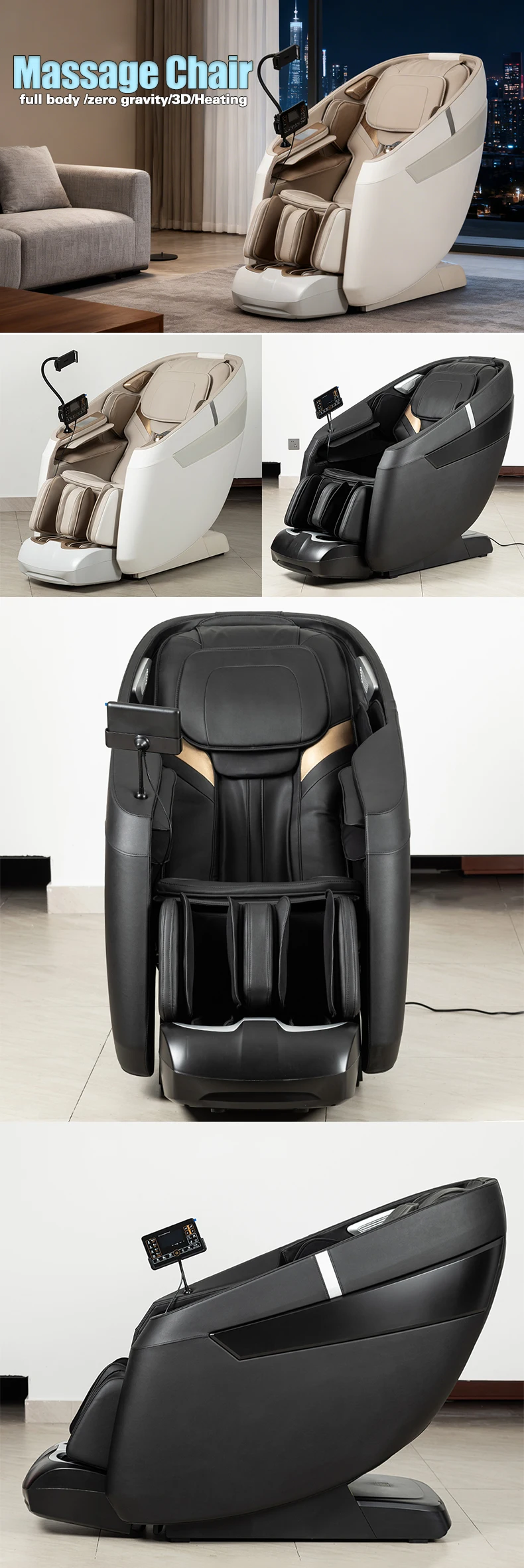 product 5d chair massage 2026 luxury ai music shiatsu full body zero gravity best quality air pressure massage chair with foot massage-6