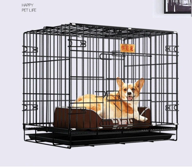Thick Stainless Steel Folding Dog Cage Pet Cages