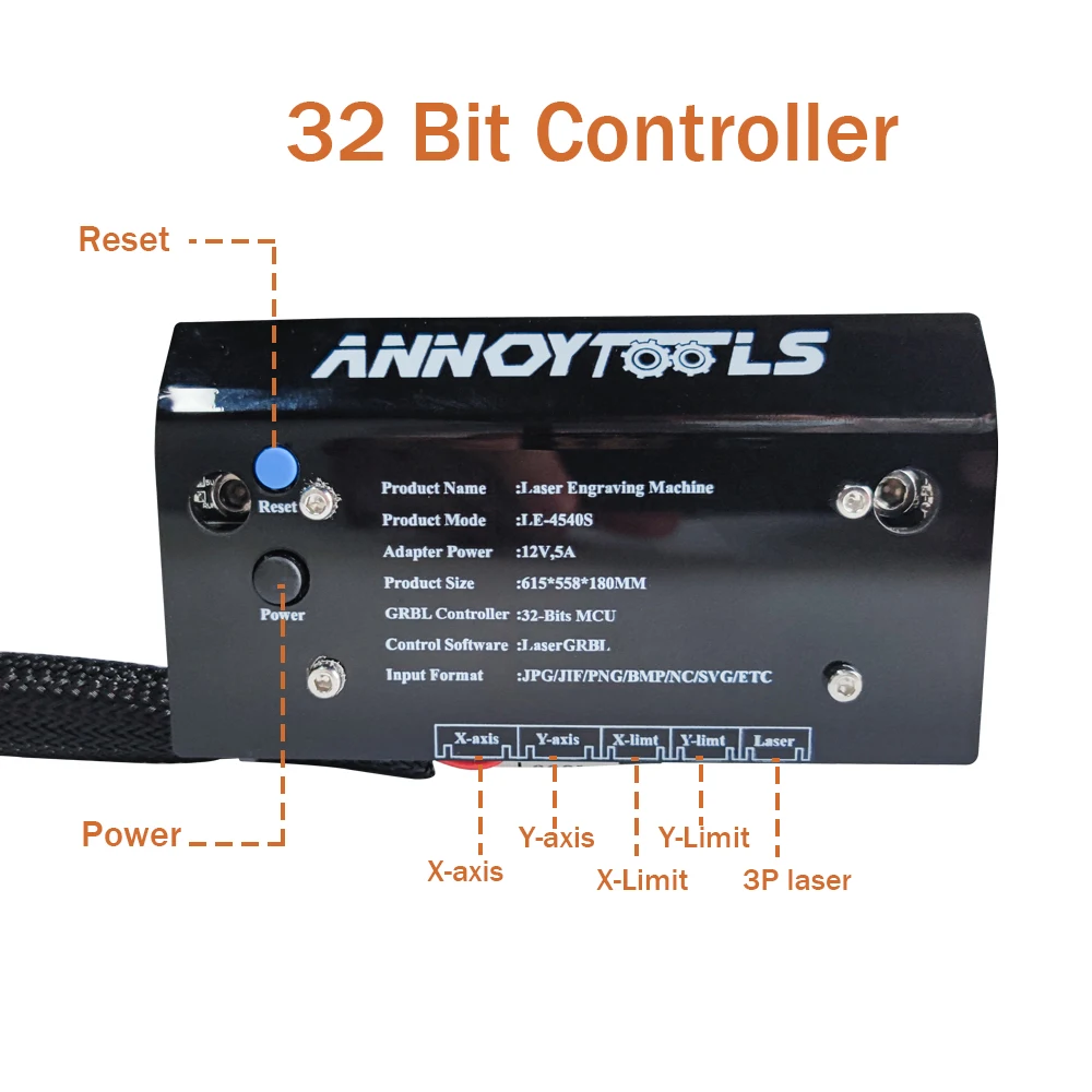 Lunyee 4540激光CNC雕刻机，带40w激光雕刻和印刷用于不锈钢杯