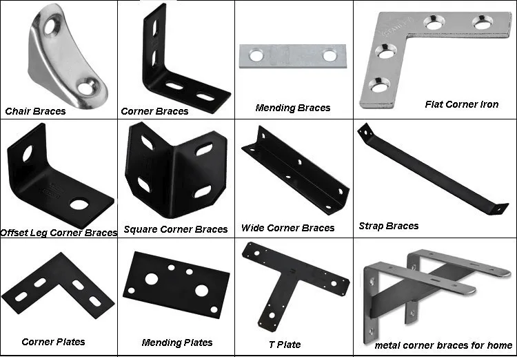 Custom Factory Custom Metal L Corner Connecting Brackets Galvanized Steel Angle Brackets for Wood