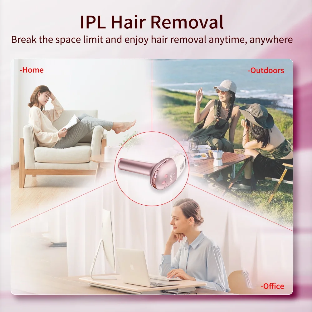 Ice Cooling IPL Laser Hair Removal - Painless Epilation