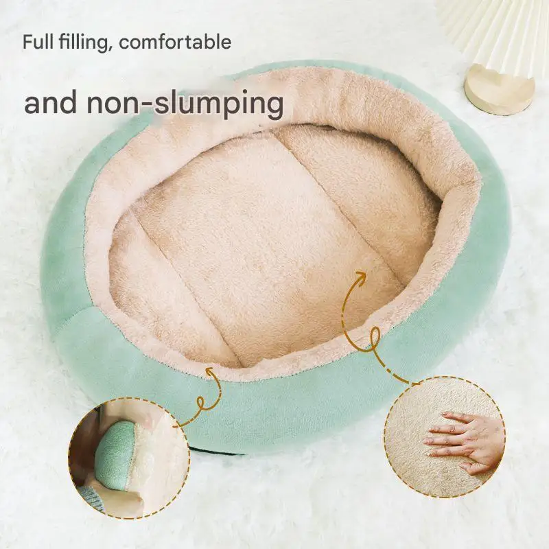 高品质舒适方形狗窝带可拆卸靠垫枕头经典时尚风格猫放松纸箱包装