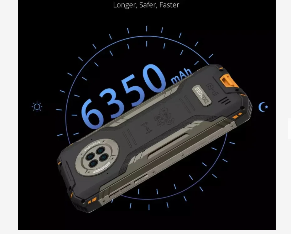 DOOGEE S96 Pro 8G 128 G48MPラウンドクワッドカメラ赤外線ナイト