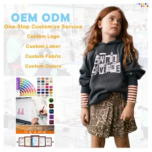 Wholesale Knitted Solid Sweatshirt Custom Printed Toddler Unisex Crewneck Pullover Girls Hoodies & Sweatshirts