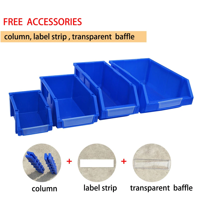 Spares Parts Boxes Stackable Warehouse Bin Container clear Plastic Warehouse Storage Bins
