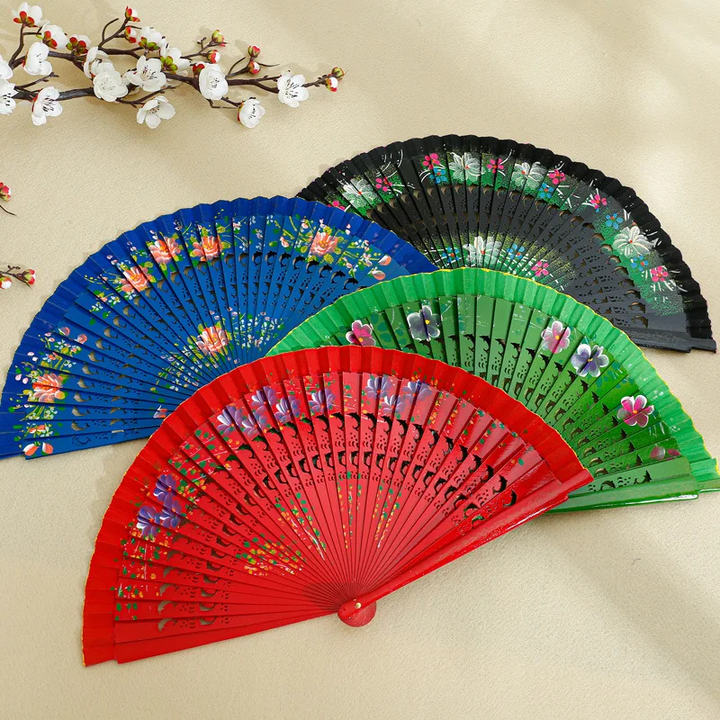 2025 New Arrival Customized Printing Bamboo Hand Fan with Pantone Color and Multiple Sizes for OEM Service