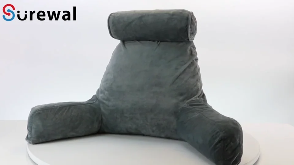 Bed Wedge Large Adult Backrest Lounge Reading Pillow With Arms And
