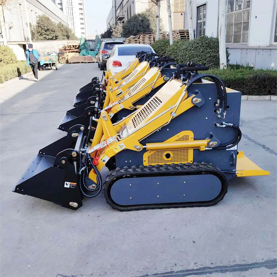 Cheapest Mini Skid Steer  Bucket Mini Wheel  Loader Skid Steer Loader Price Stand on Skid Steer with Bucket
