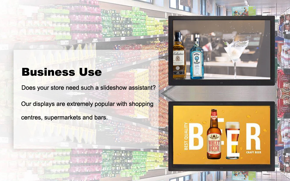 17 дюймов цифровая фоторамка, большая цифровая фоторамка широкий ЖК-экран с 1440*900 высоким разрешением для рекламы