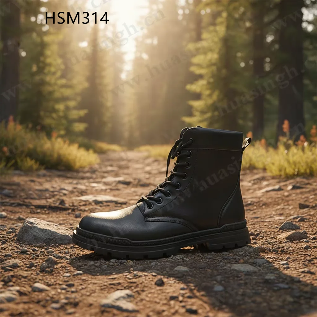 HY,Bangladesh Popular Full Grain Leather No-marking Patrol Boots Wet Environment Stitching Sole Tactical Boots for Sale HSM314