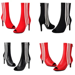 Ladies Jazz High Heel Boots Modern Dance Performance Boots Adult Outdoor Rubber-soled Dance Boots