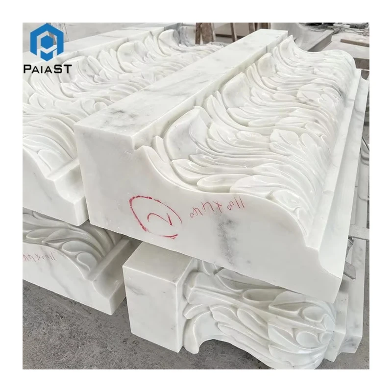 Luxury Customized White Marble Carving Hand-Crafted Wall Stone Relief Sculpture for Interior Exterior Design for Outdoor Use