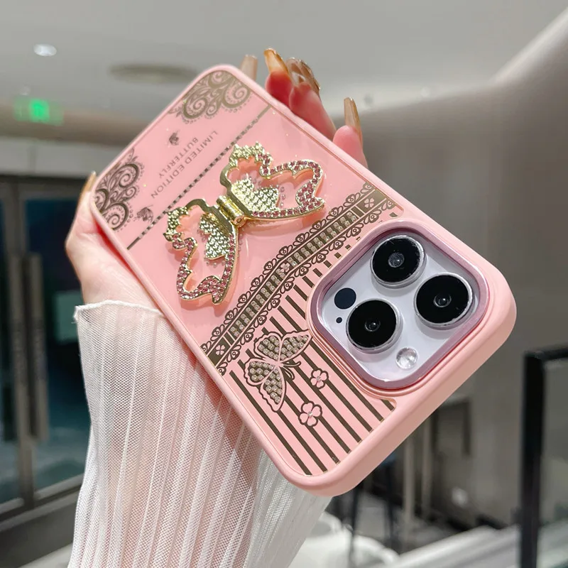 Luxury Diamond Butterfly Samsung Case