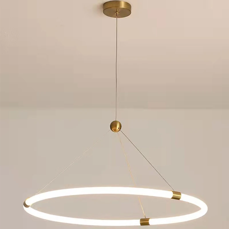L4u Newest Customized Pendant Lamp 360 Beam Angle Circle Luxury Chandelier Lighting DIY Ring Silicagel Chandelier