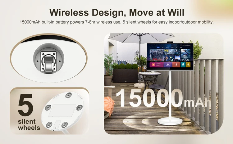 LCD movable screen with battery-C type