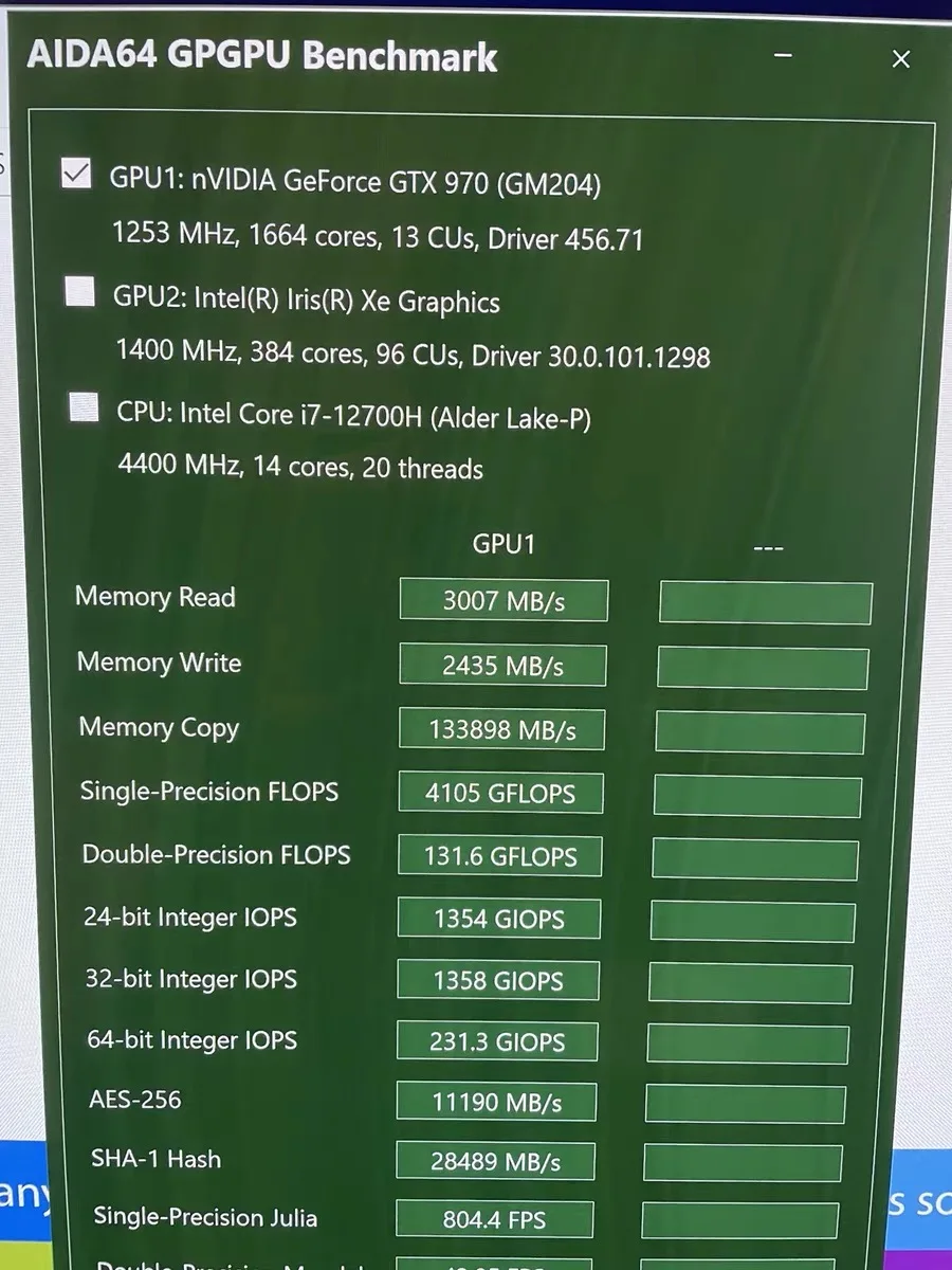 AIDA64 - GPGPU Benchmark