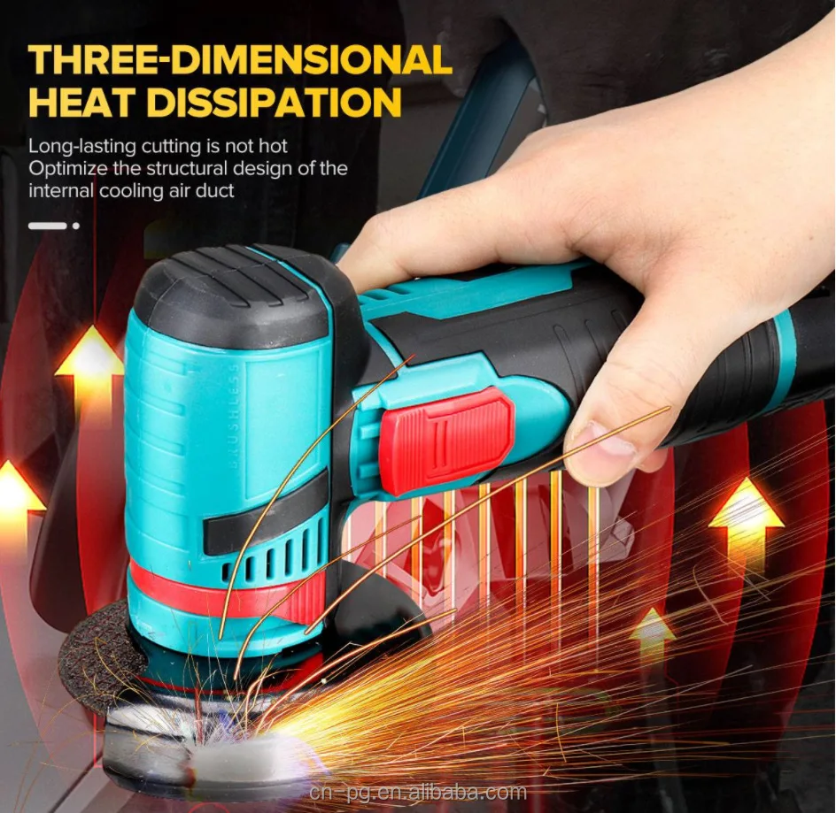 12V Mini Angle Grinder Machine 19500 rpm Brushless Cordless Angle Grinder  Polishing Machine Power Tool with Battery Diamond Cutting Wheel with Battery  and Charger Essential Tools for Workers And Home Improvement