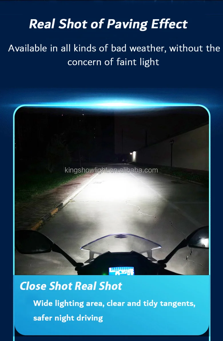 2021 NEW Motorcycle LED Headlight 60W Motorcycle Fog Lamp Light Bulb Super Bright High/Low Beam led light