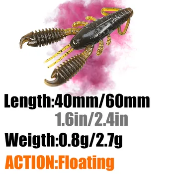 High Quality Stainless Steel Artificial Soft Bait Floating Threaded Pliers Shrimp Black Pit Bass – Soft Lure – view 4