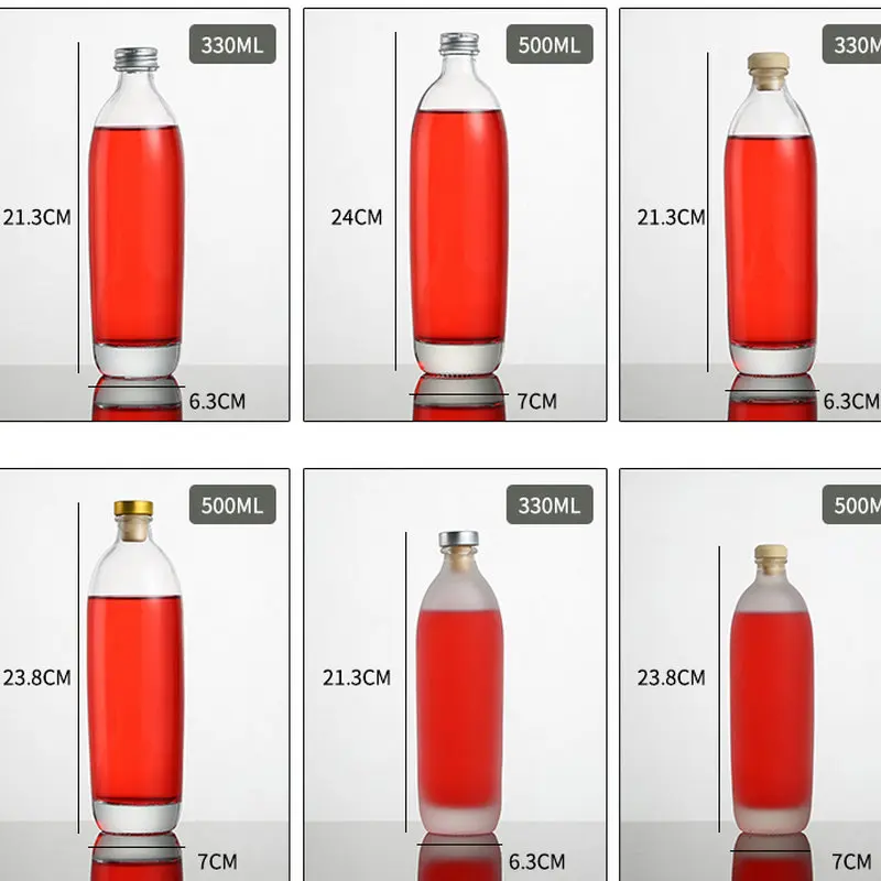 250ml 375ml 500ml 750ml 1000ml Whiskey Vodka Spirit Glass Bottle For ...
