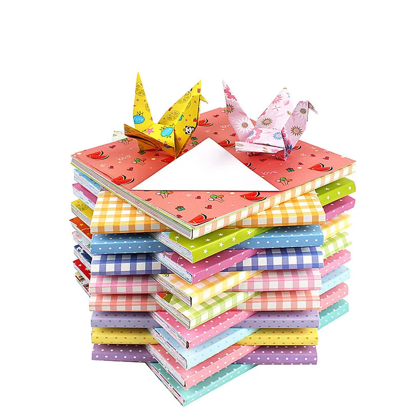 TEHAUX 4confezioni Carta Quadrata Per Origami Set Di Quadrati in Carta Di Motivi Ad Acquerello Per Arti e