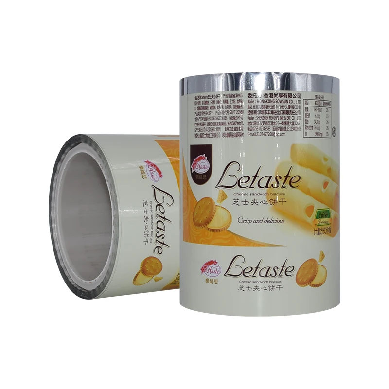 Biscuit Stock for Flow Pack Wrapper Cookies Food Custom Plastic Packaging Roll Films