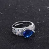 open size Blue glass ring