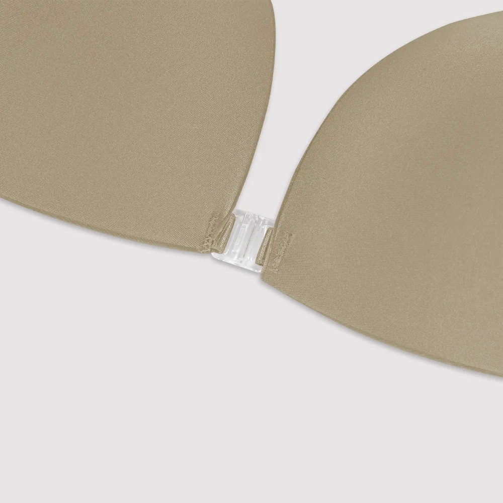Sexy Triangle Invisible Wire Free Bra with Transparent Strap Matching Bra and Panty Set Breathable Bralette & Thong Set