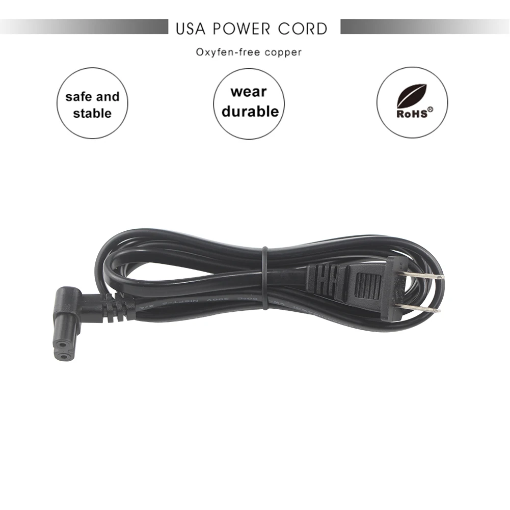 Cordon D'alimentation Américain US NEMA 1 15P IEC 60320 C7 1,8 M Noir - Foto 5