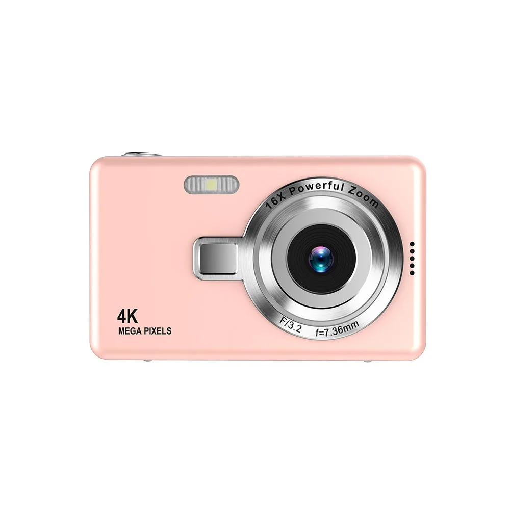 Hot Selling 4K CCD Sensor Digital Camera Mini Compact HD Entry Level Photo Device Students Beginners Home Use