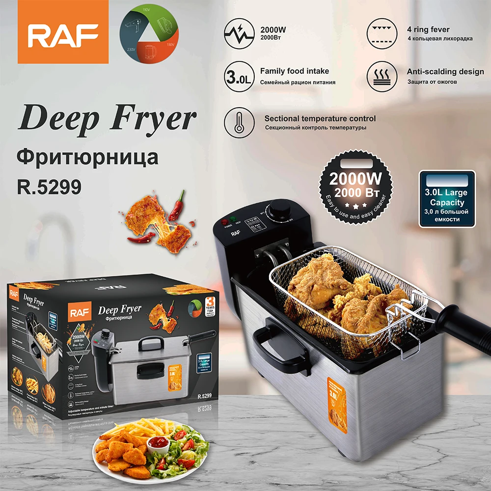 ◉※前Hd1001 未使用保管品 RAF Deep Fryer 電気フライヤー RAF 5.5L Commercial Electric Deep Fryer R.5220 - Nabellas Stores
