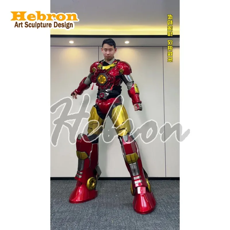 1/1 等身 コスプレスーツ ヘルメット発光機能付き 驚異のロボットヘルメットLED変色フェイスコスチュームロボット