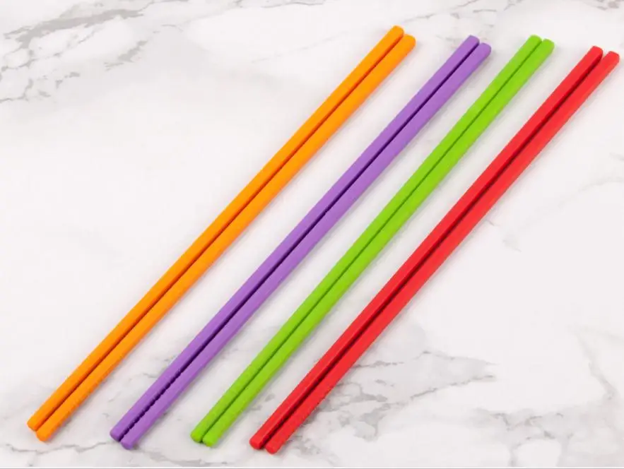 洗碗机可用生态材料硅胶彩色筷子批发厂家生产直接定制标志包装 - buy