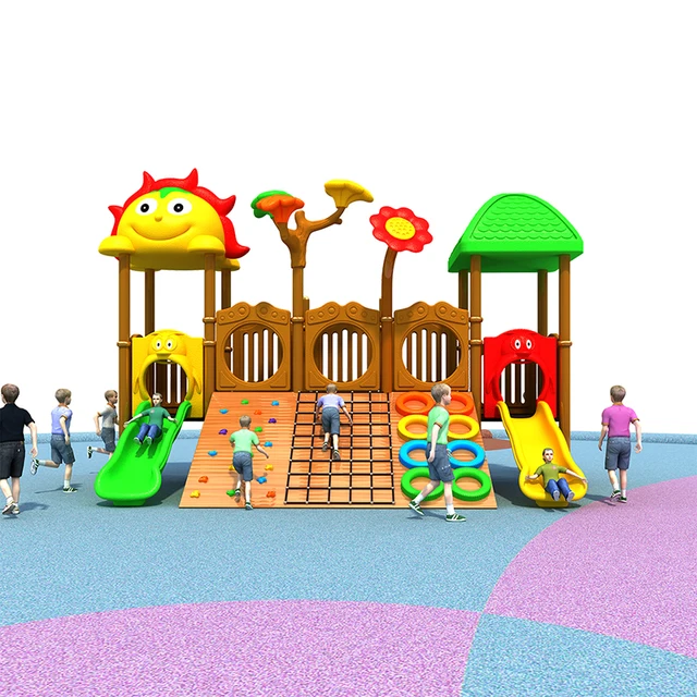 Climbing platforms kids plastic slides outdoor playground equipment amusement park play sets