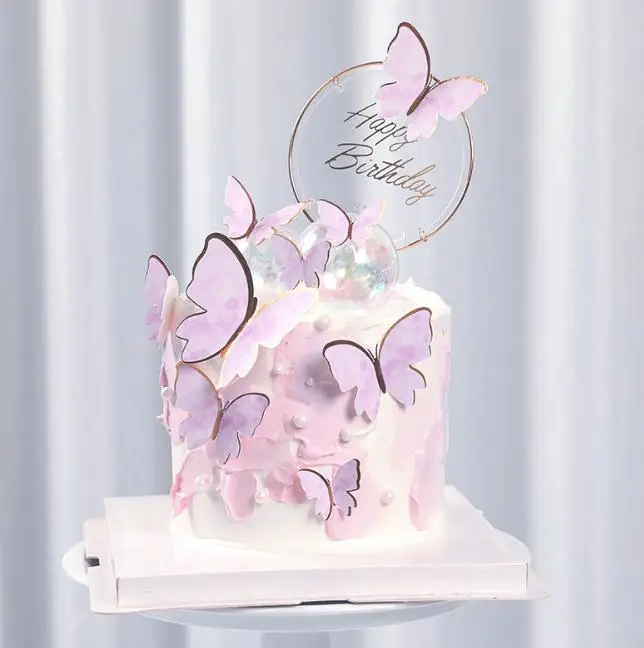 Venta al por mayor de decoraciones pastel de oblea de mariposa para más  diversión de fiesta: Alibaba.com