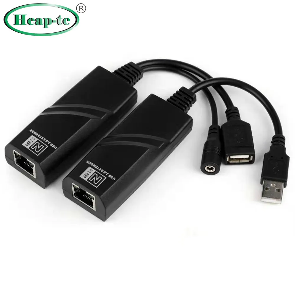 
 100 метров USB 2,0 удлинитель к RJ45 через Cat5 5E 6 конвертер  