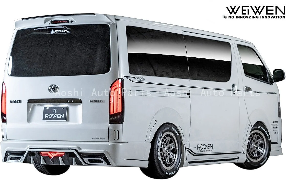 Use for Hiace 2005-2020  Grandia commuter Quantum Hiace200 Rowen Style   Body Kit