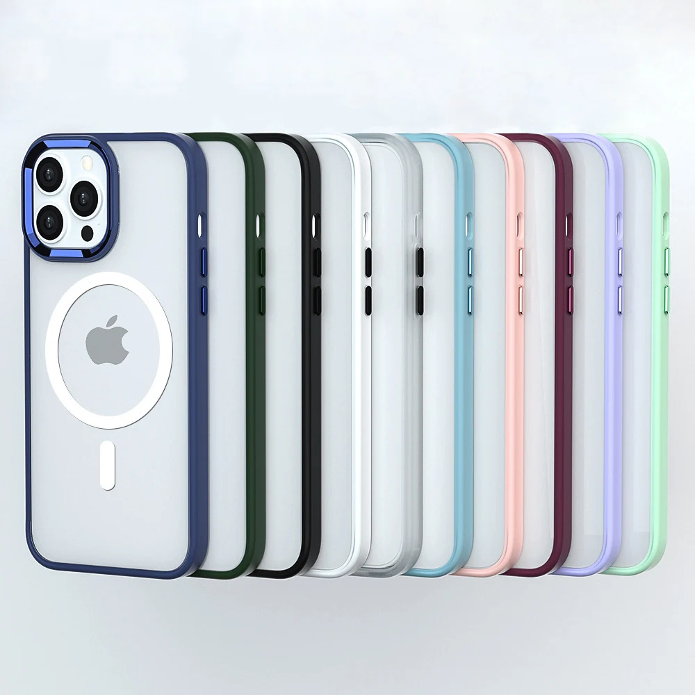 Shockproof Frosted Sublimation Phone Cover Wireless Charging Clear