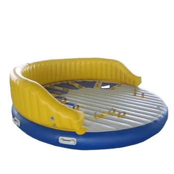 Manufacture Inflatable Water Floating Island Lounge Water Amusement Facility for People