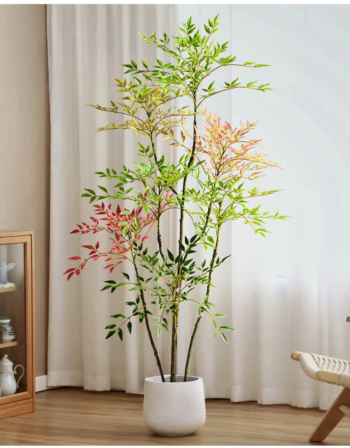 product nantian 6ft indoor large floor bamboo simulation potted faux tree plastic artificial plants for living room decoration birthday-13