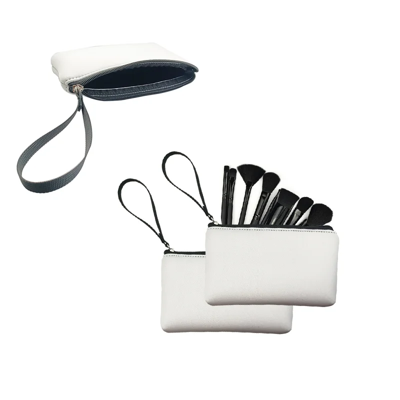 White Color For Printing Washable Neoprene Small Wallet Handbag