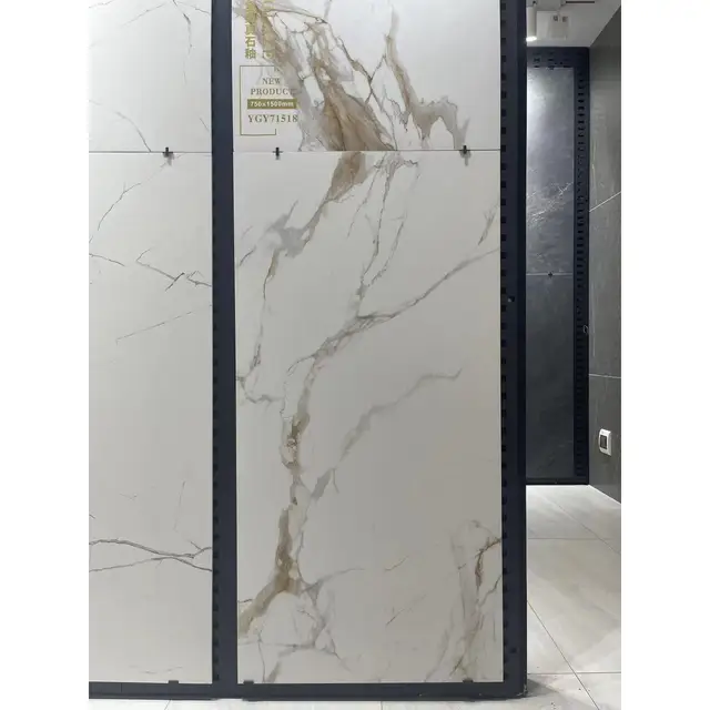 Modern Anti Slip 750 X 1500mm Glazed Ceramic Marble Tiles for Interior and Exterior Garage Floor