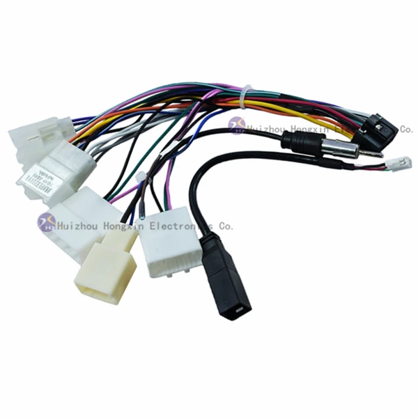 Hot Sale Auto Stereo Car Radio Wire Harness Plug Cable Audio Connector 16 Pin Android Radio Connector Cables Pioneer Pure Copper