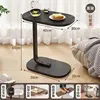 Semi-metallic black desktop with black legs