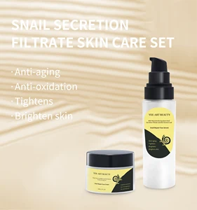 Korean OEM Snail Skin Care Set Moisturizing Anti-Aging Face Care Kit with Niacinamide Best Repairing Snail Mucin Skin Care Kit