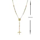Rosary Cross Cross Hot Sale 14k Holy Design Catholic Custom Three-color Gold-plated Rosary Cross Pendant Necklace