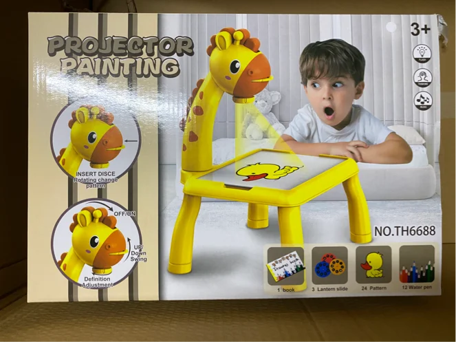 Intelligence Toys LED Projector Board Giraffe Hand Writing Painting Desk Children  Drawing Table Kids Educational Learning Toys Gift Birthday 231213 From  Daye08, $10.25