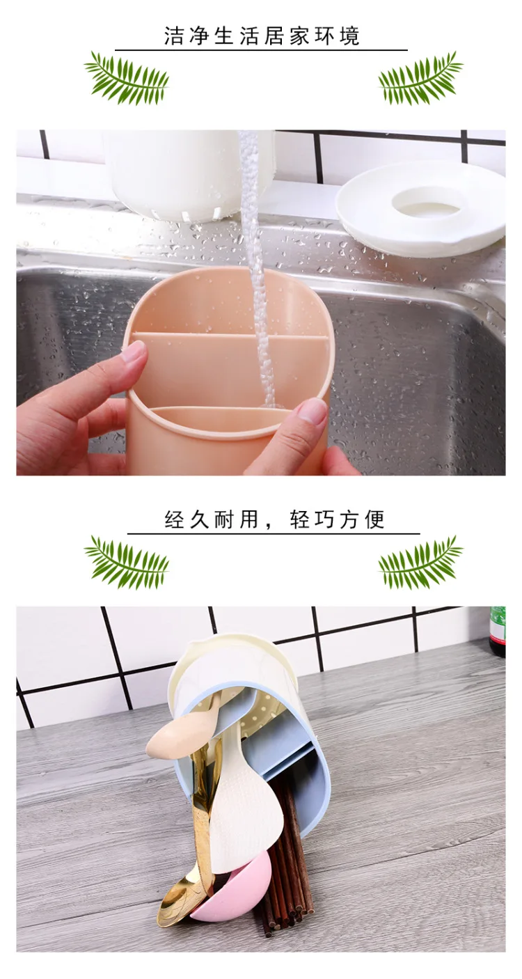 Detachable plastic double decker utensible fork holder Spoon container Kitchen container Utensible container factory