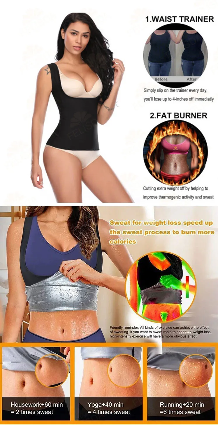 thumbnail image 2 of Men's Firm Control Shapewear Vest | Tummy Waist Trainer Slimming Girdle T-Shirt | S-2XL 2 of 6
